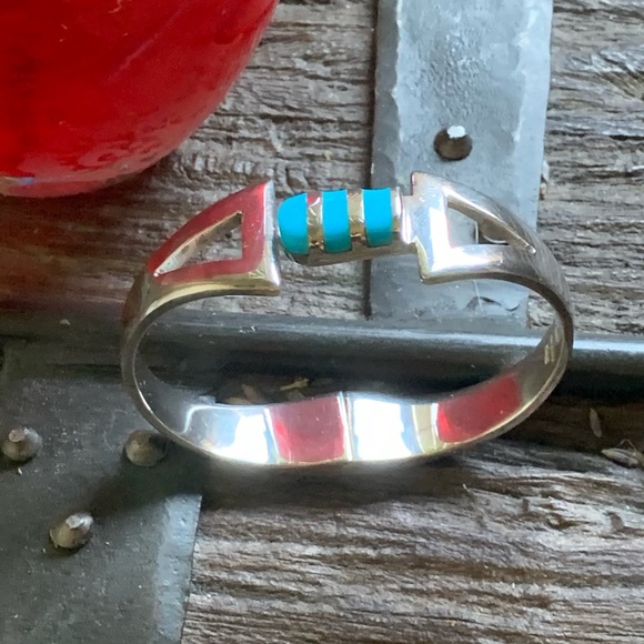 TAXCO MEXICO Jewelry - VINTAGE MEXICO TAXCO STERLING S.TURQUOISE BRACELET